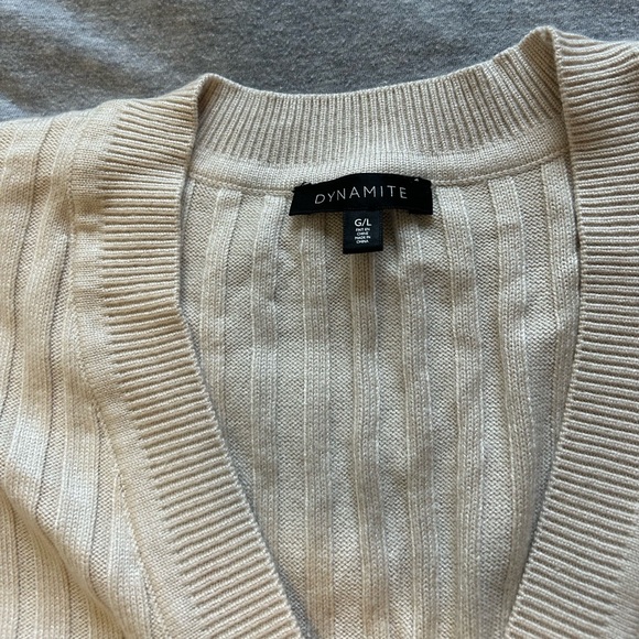 Ribbed Knit Set - Cardigan and Shorts - Picture 3 of 3